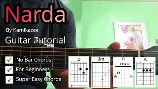 narda guitar tutorial  kamikazee  Super Easy Chords  For Beginners [upl. by Sou186]