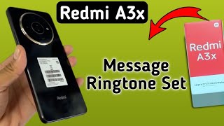 Redmi A3x message ringtone set kaise kare how to change message ringtone in Redmi ringtone setting [upl. by Yauqram551]