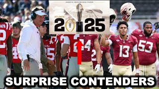 10 WAY TOO EARLY College Football DARK HORSE CONTENDERS For The 2025 National Championship [upl. by Eamaj]