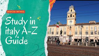 Study in Italy Complete StepbyStep Process 202425 Intake Part 1 [upl. by Eceirahs]