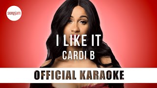 Cardi B  I Like It Official Karaoke Instrumental  SongJam [upl. by Haiel911]