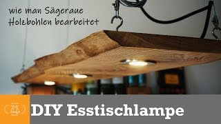 DIY Designer Lampe  Esstischlampe aus massiver Eiche selber machen [upl. by Adamok400]