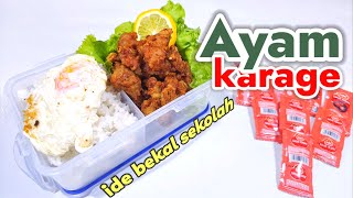 IDE BEKAL SEKOLAH SIMPLE  RESEP AYAM KARAGE LUARNYA GARING DAGING AYAMNYA LEMBUT [upl. by Elda]