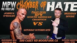 Chamber of HATE 2  Brendan Divine vs Joshua OHagan  October 13 2018 [upl. by Lahcear]