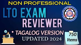 LTO EXAM REVIEWER FOR NON PROFESSIONAL DRIVERS LICENSE TAGALOG VERSION 2024 FULL VERSION 750 ITEMS [upl. by Eyahsal]