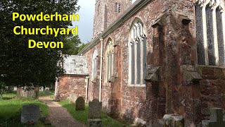 Powderham Churchyard Devon UK A small country churchyard on the Exe estuary [upl. by Leahcar729]