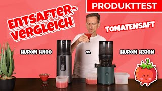 Entsaftertest Hurom H400 vs H320  Tomatensaft [upl. by Eustache74]