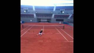 Lleyton Hewitt and Peter Luczak at Pat Rafter Arena 1 [upl. by Bjork]