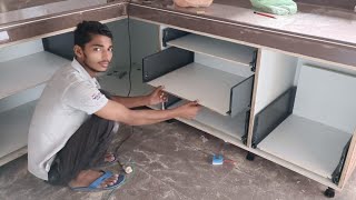 kitchen innotech fiting किचन में इनोटेक फिटिंग कैसे करते हैं Tandem Box Ss basket How to install box [upl. by Nedyarb782]