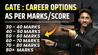 GATE  Career Options as per Marks  Score wise  GATE Marks Vs Rank [upl. by Nedla]