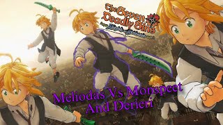 Meliodas Vs Monspeet And Derieri Sds knights of britannia [upl. by Sachs917]