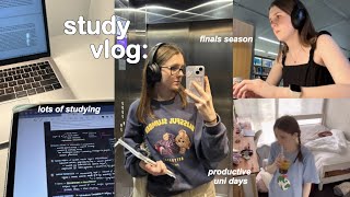 STUDY VLOG 📓🖇 finals season intense studying for exams assignments amp productive days in my life [upl. by Frankie]