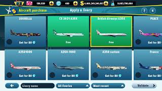 Airlines Manager Tycoon 2022 — Buying 200 A3501000 IOS Gameplay [upl. by Onitrof]