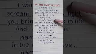 Martin Garrix amp Bebe Rexha  In The Name Of Love Lyrics REQUESTED shorts shortsfeed [upl. by Matrona]