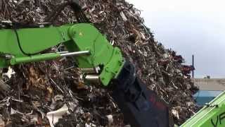 SENNEBOGEN  Scrap Recycling 830 Material Handler DSeries with Vario Tool Denmark [upl. by Audre73]