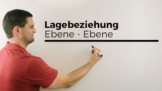 Lage EbeneEbene Parameterformen gleichstellen Lagebeziehung von Ebenen  Mathe by Daniel Jung [upl. by Zehc968]