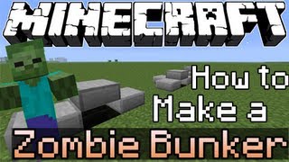 Minecraft How To  Make a Zombie Bunker [upl. by Ytitsahc919]