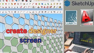 create designer screen in sketchUp 1001bit tools [upl. by Notxarb]