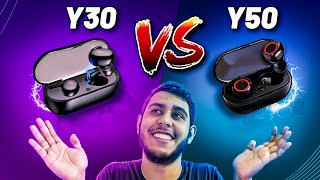 Comparativo Y30 vs Y50 Qual é o MELHOR FONE bluetooth TWS Qual VALE a PENA Quais as diferenças [upl. by Jermyn]