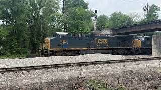 CSX 513 AC44CW leads manifest train in Kenova [upl. by Ttocs]