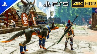 Monster Hunter Rise  15 mins of PS5 Gameplay 4K HDR 60FPS [upl. by Laved699]