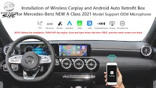 Full Screen Wireless CarplayampAndroid Auto for Mercedes Benz New A Class 2021 Model MBUX NTG60 [upl. by Lokim]