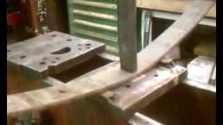 Rearching leaf springs very fast way in muffler shop bender [upl. by Philana]