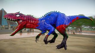 TREX COLOR PACK vs SPIDERMAN INDOMINUS REX vs VENOM CARNOTAURUS vs JOKER ALBERTOSAURUS [upl. by Assirahc]