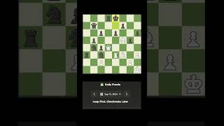 chesscom daily puzzle 20240915 Leap First Checkmate Later [upl. by Joelynn288]