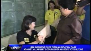 Leni Robredo files DQ case vs Villafuertes for alleged votebuying [upl. by Dionne]