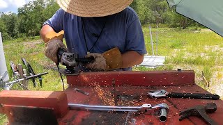 5 Finish mower restoration  Stripping down the deck of our King Kutter Mower [upl. by Idna]