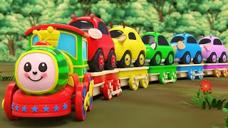 Cocomelon Color TRAIN The Wheels on The Bus  More Nursery Rhymes amp Kids Songs [upl. by Lundt]