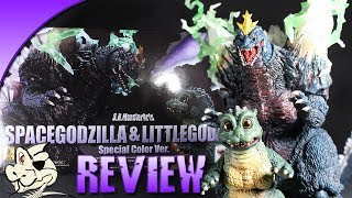 SHMonsterArts Space Godzilla amp Little Godzilla Special Color Ver REVIEW [upl. by Katharina809]