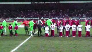 Hymn Polski przed meczem Polska  Bułgaria 20 03032010 [upl. by Aynot]