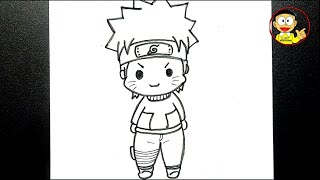 How to Draw Naruto  Chibi Naruto Drawing tutorial  Anime Drawing [upl. by Milda186]