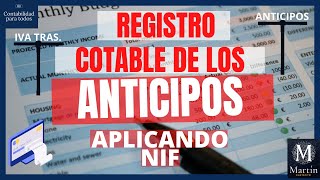 Registro contable de los anticipos  Anticipos  IVA de los anticipos  Anticipos 💵💴🖥️ [upl. by Rheims]