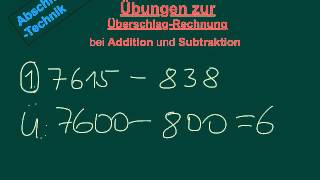 Mathe Überschlag bei Plus und Minus [upl. by Selinski]