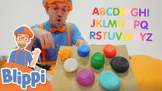 Blippi Learns Colors amp Letters For Kids With Clay  Educational Videos For Kids [upl. by Ronoc]