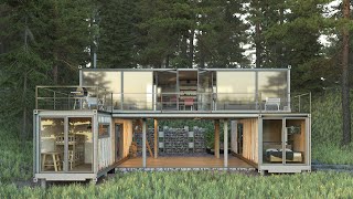 Shipping Container House Model for Family of 4 People [upl. by Enoval]