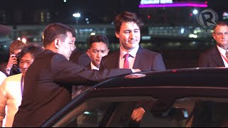 APEC 2015 Arrival of Justin Trudeau Canada Prime Minister [upl. by Orwin637]