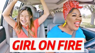 AGT Little GIRL ON FIRE Carpool KaraokeAngelica Hale and Viral Vocal Coach [upl. by Amabelle]