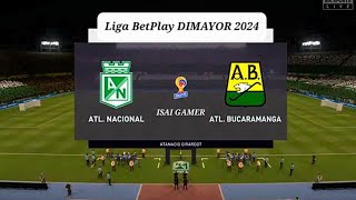 Atletico nacional vs Atletico Bucaramanga goles 13 Liga Betplay DIMAYOR 2024 [upl. by Frida]