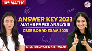 Class 10 MATHS Answer Key 2023  MATHS Paper Analysis 2023 All Unique Sets CBSE Board Exam 2023 🎯 [upl. by Llehsem435]