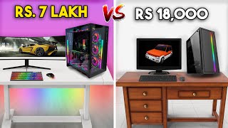 EXPENSIVE VS CHEAP GAMING PC SETUP [upl. by Nakah]