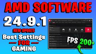 AMD Software Adrenalin Edition 2491 New Update 2491 Best Settings for Gaming amp optimization [upl. by Ainigriv]