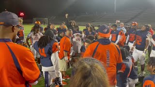 Heritage huddles after its win over Rustburg [upl. by Atinehc]