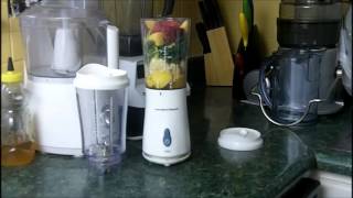 Hamilton Beach Single Serve Blender Smoothie Maker Review  making a smoothie  green smoothie [upl. by Beasley]