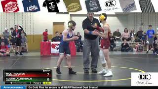 Mat 10 97 Nick Treaster Kansas Gold Vs Austin Laudenbach Minnesota Blue [upl. by Ardnazil]