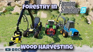 Important tips for Forestry in Farming Simulator 23  How to Harvest wood for saw mill [upl. by Zilada]