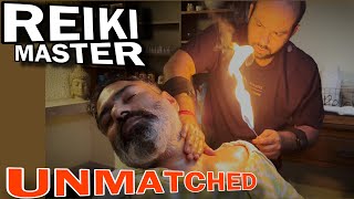 Asmr Fire Head massage and upper body massage by REIKI MASTER 💈Neck cracking 💈Asmr Relaxation [upl. by Heymann118]